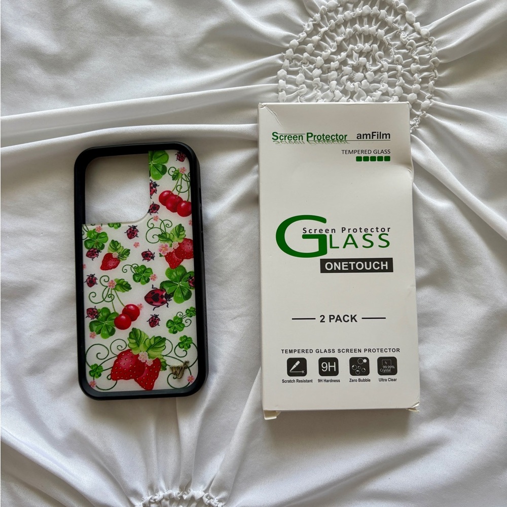 Black and Red Premium Phone Case + Screen Protector